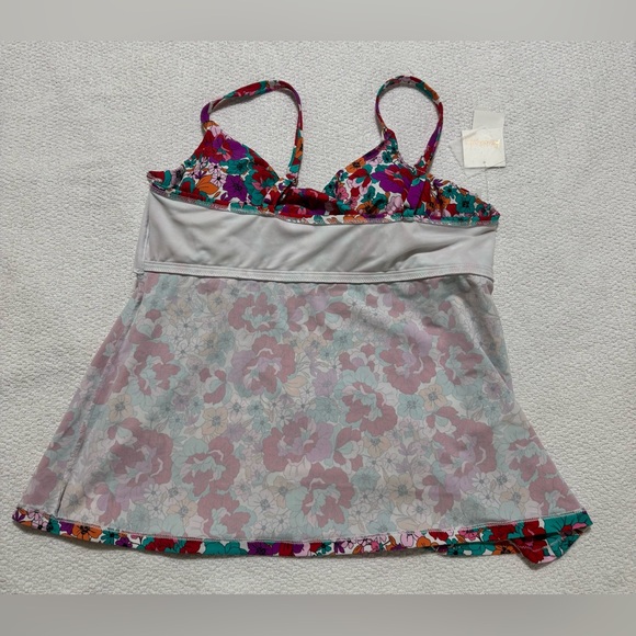 Raisins Curve Trendy Pl Sz 16W Two pices Swimsuit Ares Tankini&Keoria Bottom Red - Picture 14 of 14